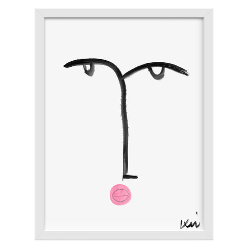 Bubble Girl No. 2 Art Print - Unique art gifts living room, bedroom decor