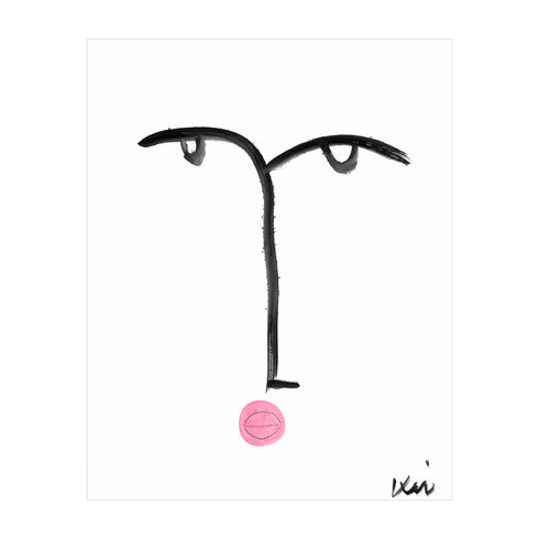 Bubble Girl No. 2 Art Print - Unique art gifts living room, bedroom decor