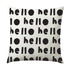 Black and white Oh Hi decorative square throw pillows by Kerri Rosenthal