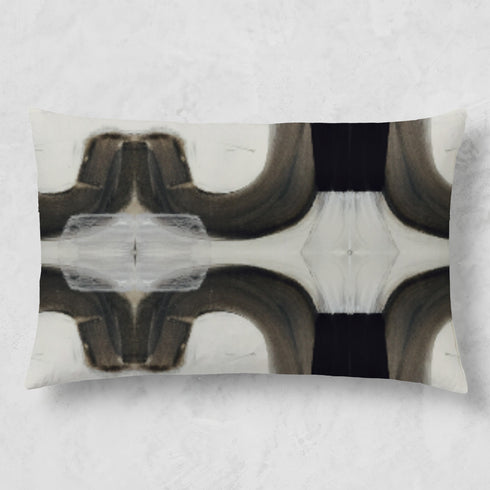 Black carbon Nineteen cute rectangular lumbar decorative throw pillows by Kerri Rosenthal