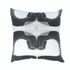 Black carbon Nineteen square throw pillows - Shop linen throw pillows by Kerri Rosenthal