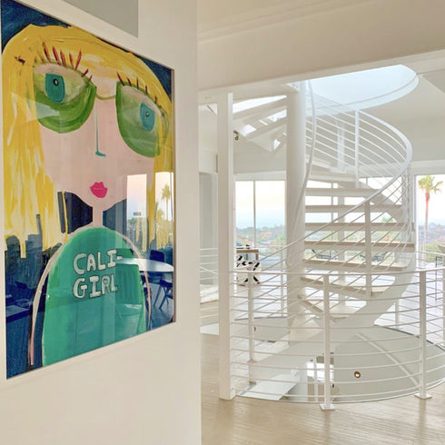 Brooklyn Cali Girl Art Print by Kerri Rosenthal - Unique art gifts for living room decor