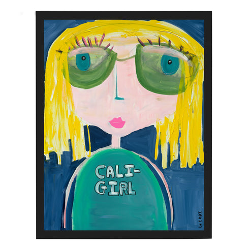Brooklyn Cali Girl Art Print by Kerri Rosenthal - Unique art gifts for living room decor