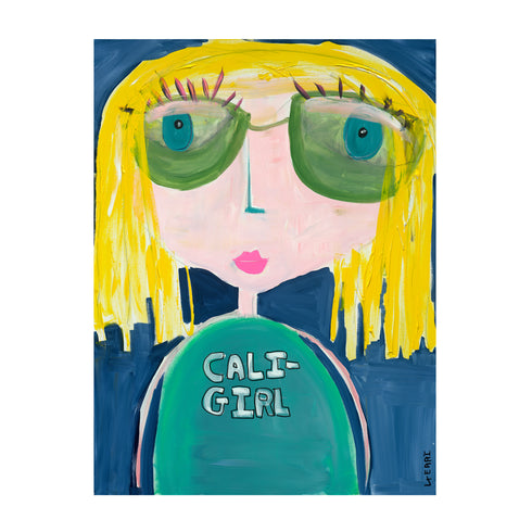 Brooklyn Cali Girl Art Print by Kerri Rosenthal - Unique art gifts for living room decor