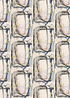 Chrome colorful abstract cotton and oyster linen fabric - Kerri Rosenthal