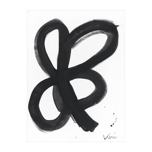 Clover No. 2 Black and White Art Print Wall Artwork - Unique artwork for living room decor