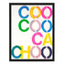 Coo Coo Ca Choo Colorful Word Wall Art Print - Unique artwork for living room decor