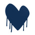 Drippy Heart Cut-Out Artwork Indigo blue by Kerri Rosenthal - Unique artwork decor