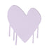 Drippy Heart Cut-Out Artwork Mauve by Kerri Rosenthal - Unique artwork for living room decor