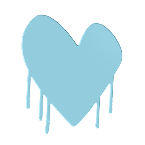 Drippy Heart Cut-Out Artwork True Blue by Kerri Rosenthal - Unique artwork for decor