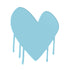 Drippy Heart Cut-Out Artwork True Blue by Kerri Rosenthal - Unique artwork for decor