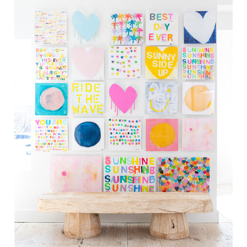 Drippy Heart Cut-Out Artwork by Kerri Rosenthal - Unique artwork for decor