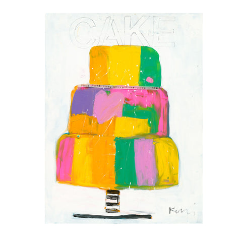 Cake The Great colorful art print by Kerri Rosenthal - Unique art gifts for foodies perfect for kitchen, dining room, bakery, and restaurants.
