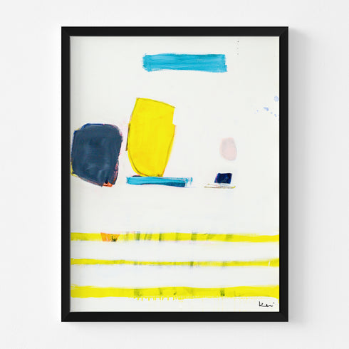 Strolling colorful art print by Kerri Rosenthal - Unique artwork for living room wall decor