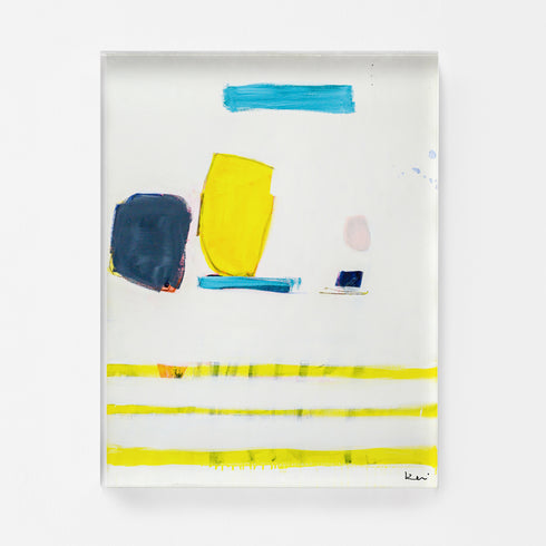 Strolling colorful art print by Kerri Rosenthal - Unique artwork for living room wall decor