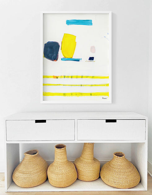Strolling colorful art print by Kerri Rosenthal - Unique artwork for living room wall decor