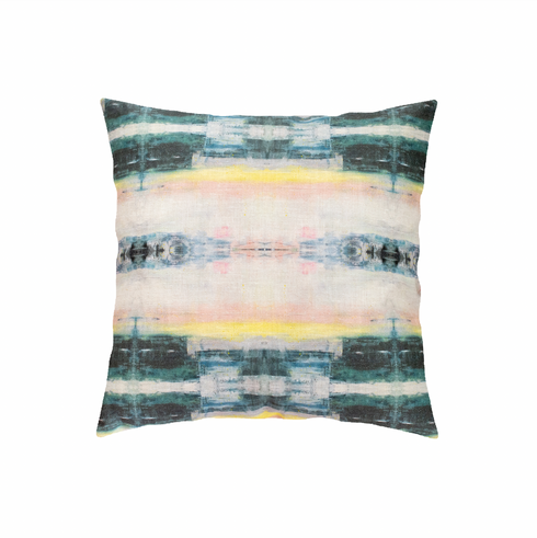 Colorful multi Lemonade cute square decorative throw pillows by Kerri Rosenthal