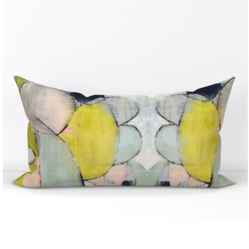 Colorful multi Sassy rectangular lumbar decorative throw pillows by Kerri Rosenthal