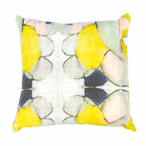 Colorful multi Sassy square decorative throw pillows by Kerri Rosenthal