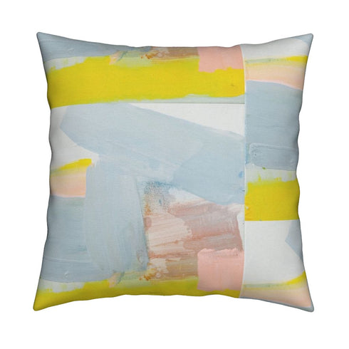 Colorful multi Sixteen square decorative throw pillows by Kerri Rosenthal