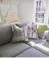 Colorful multi Tell Me Why No. 1 cute decorative square throw pillows on couch by Kerri Rosenthal