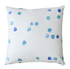 Cornflower blue dominoes cute square decorative throw pillows by Kerri Rosenthal