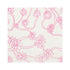 Daisy Pop Pink with white ground cotton and oyster linen fabric - Kerri Rosenthal