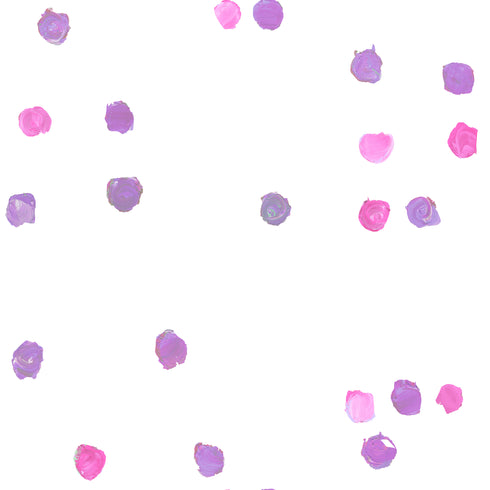 Dominoes white ground with pop pink dots cotton and oyster linen fabric - Kerri Rosenthal