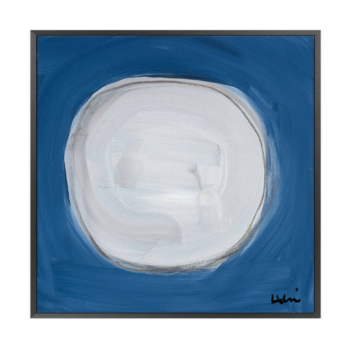 Dot - Dove Indigo blue Art Print by Kerri Rosenthal - Unique artwork decor