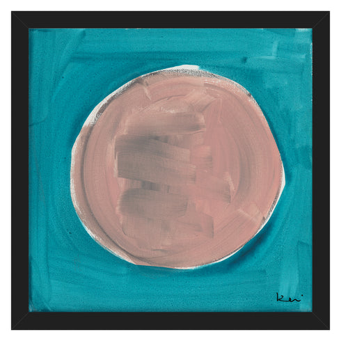 Dot - Teal Mauve Art Print by Kerri Rosenthal - Unique artwork decor