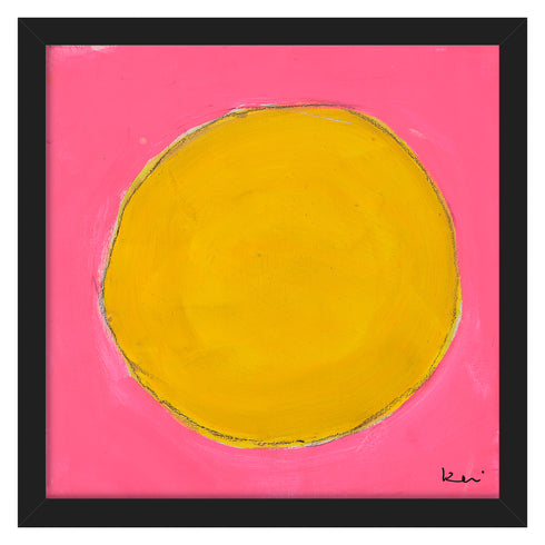 Dot - Sunflower Bubblegum Art Print by Kerri Rosenthal - Unique artwork decor