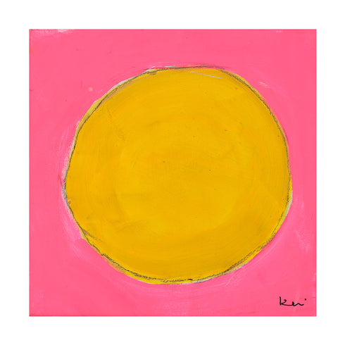 Dot - Sunflower Bubblegum Art Print by Kerri Rosenthal - Unique artwork decor