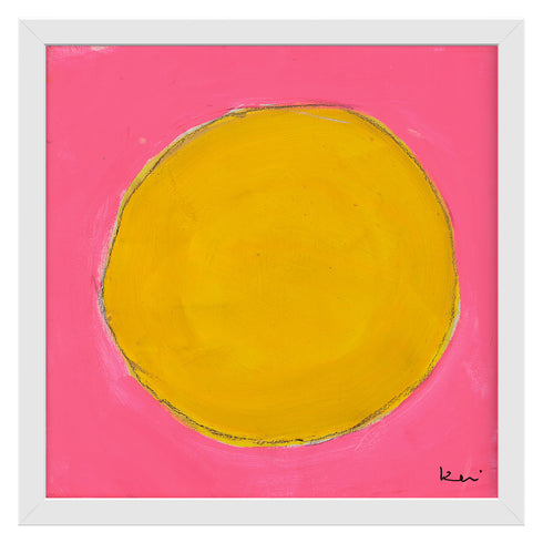 Dot - Sunflower Bubblegum Art Print by Kerri Rosenthal - Unique artwork decor