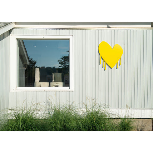 Drippy Heart Grey Cut-Out Artwork (Dove) by Kerri Rosenthal - Unique artwork decor