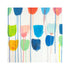 Drippy Tulips colorful multi cotton linen fabric - Kerri Rosenthal