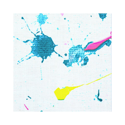 Dropcloth colorful cotton and oyster linen fabric Azure - Kerri Rosenthal