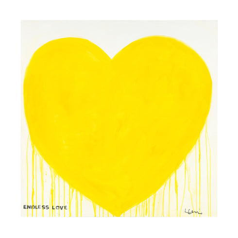 Yellow Endless Love Art Print by Kerri Rosenthal - Unique artwork for living room decor