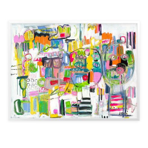 Extraordinary People Colorful Art Print by Kerri Rosenthal - Unique artwork for living room decor