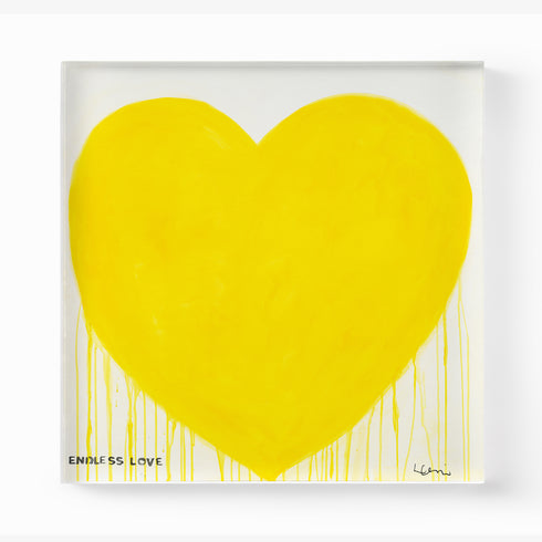 Yellow Endless Love Art Print by Kerri Rosenthal - Unique artwork for living room decor