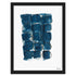 Faces Indigo blue Art Print by Kerri Rosenthal - Unique artwork for living room decor