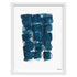 Faces Indigo blue Art Print by Kerri Rosenthal - Unique artwork for living room decor