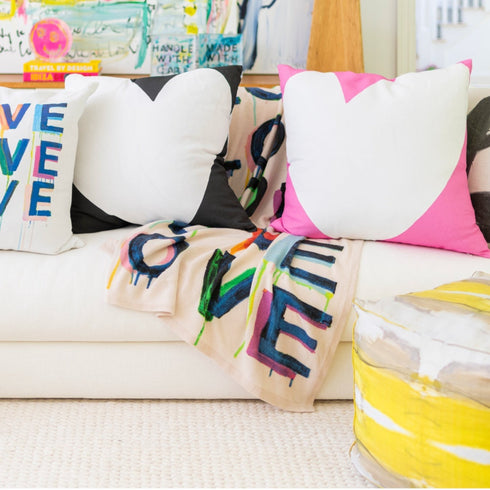 Imperfect Heart Reverse throw pillow - Kerri Rosenthal