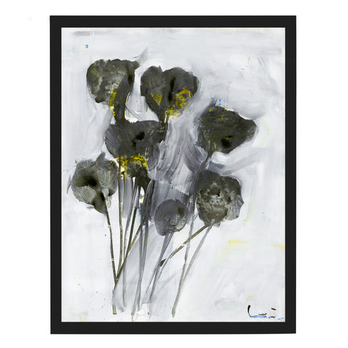 Fall Folly Black White Art Print by Kerri Rosenthal - Unique artwork for living room decor