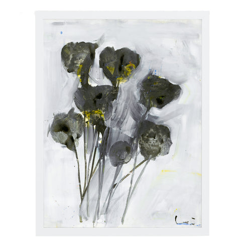 Fall Folly Black White Art Print by Kerri Rosenthal - Unique artwork for living room decor