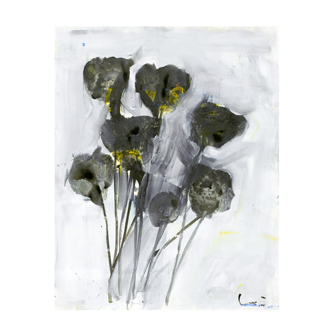 Fall Folly Black White Art Print by Kerri Rosenthal - Unique artwork for living room decor