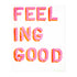 How You Feelin pink art print by Kerri Rosenthal - Wall Word Art Framed unique artwork for living room wall decor