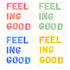 How You Feelin blue art print by Kerri Rosenthal - Wall word art framed unique artwork for living room wall decor