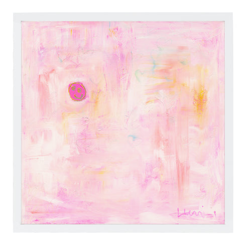 Find Happy pink art print by Kerri Rosenthal - Unique artwork for living room wall decor