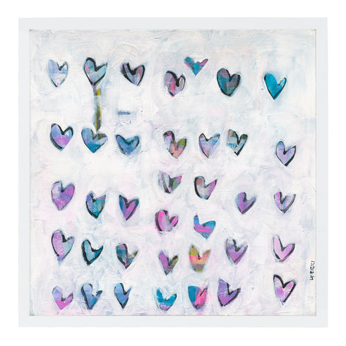 Find Love colorful multi art print by Kerri Rosenthal - Unique artwork for living room wall decor