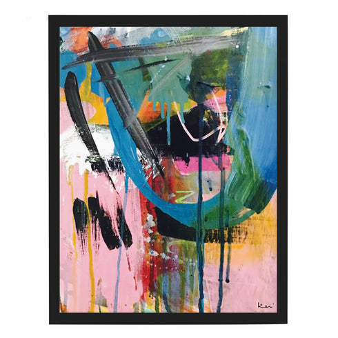 First Draft colorful art print by Kerri Rosenthal - Unique artwork for living room wall decor